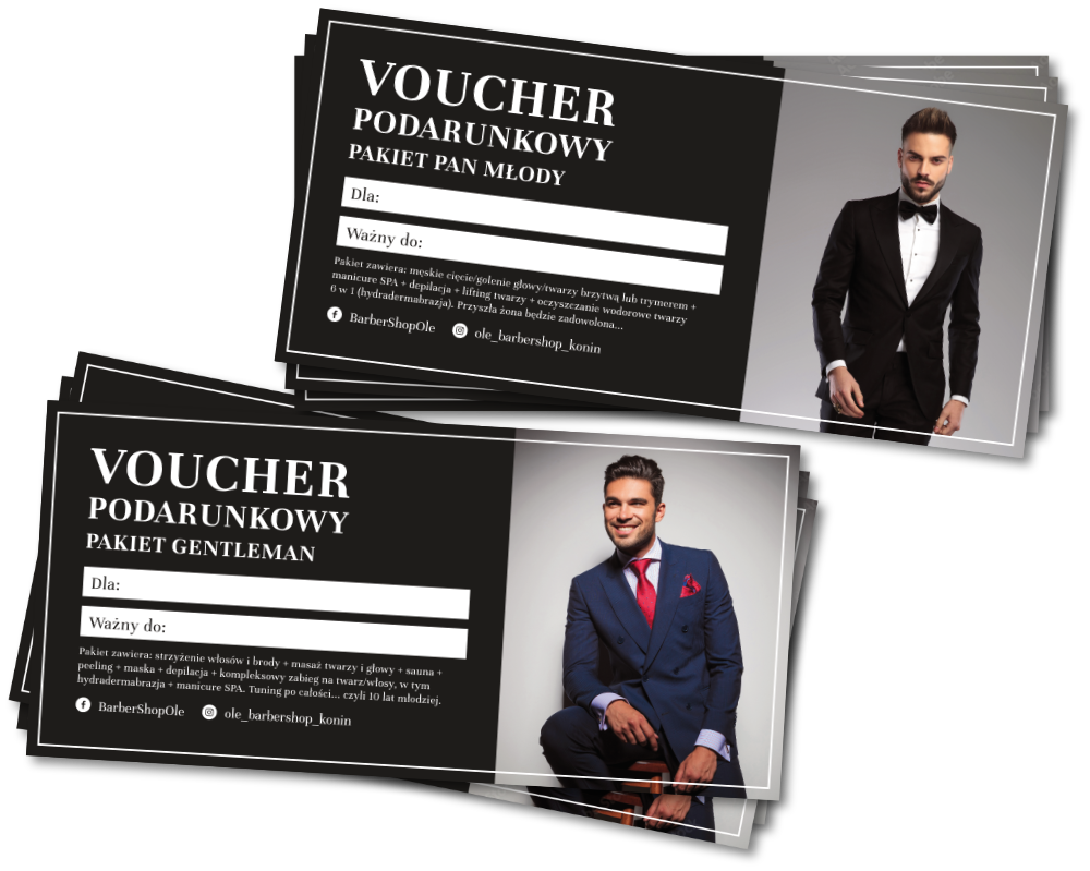 Vouchery fryzjer męski Konin